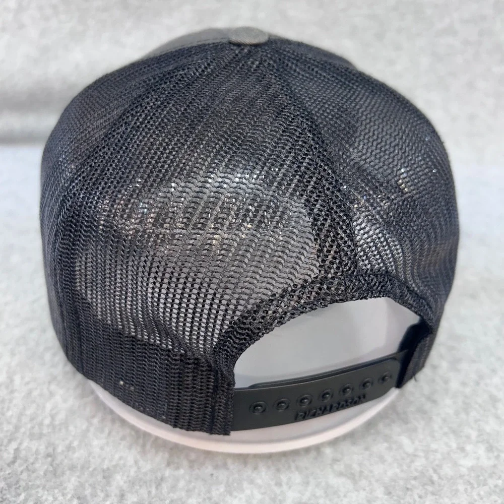 Bigfoot Patch Mens Grey Richardson Trucker Hat Snapback Mesh Cap OSFA